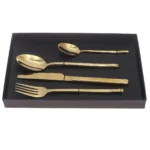 4Pcs Cutlery Set Gold 11.25 X 7.5 X 1.5 Inch WS-002 - Image 2