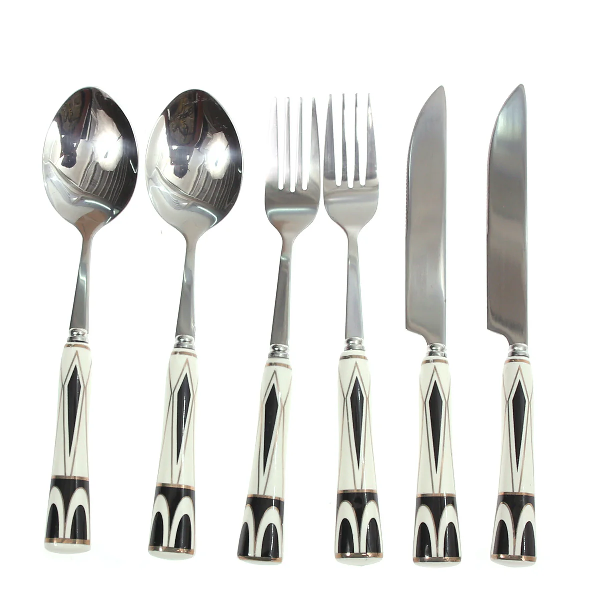 3307005698_1 6Pcs Cutlery Set Silver 8 X 3 Inch At-12 - Image 1
