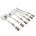 6Pcs Cutlery Set Silver 8 X 3 Inch At-12 - Image 2