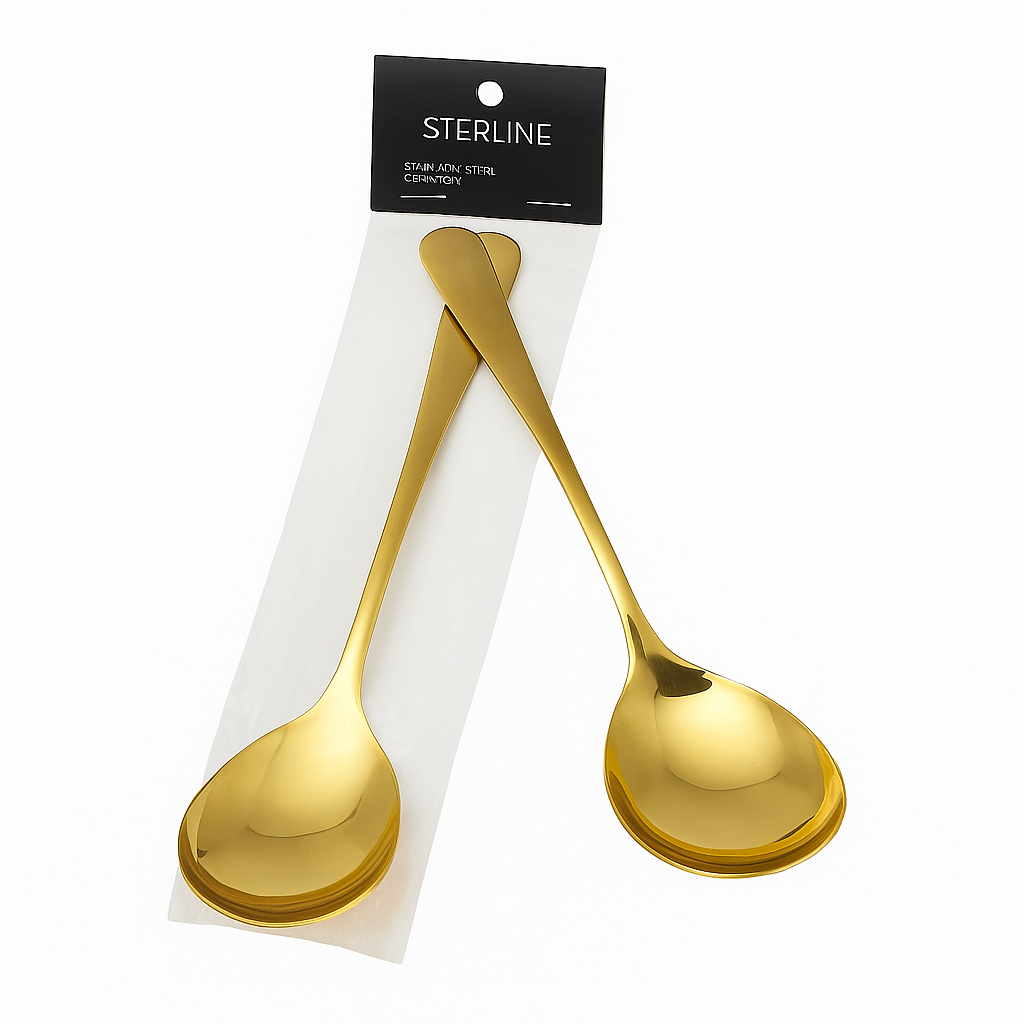 ChatGPTImageNov10_2025_11_09_12AM-228 Golden Gravy Serving Spoon Set – Premium Stainless Steel Gold Finish Ladle Set of 2 - Image 1